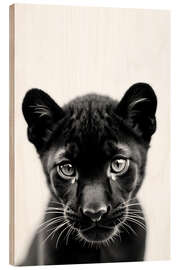 Trätavla Baby Panther - nobelart