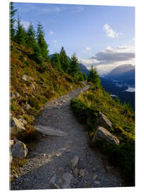 Acrylic print Alpine hiking trail, Graubünden, Switzerland - Peter Wey