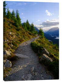 Leinwandbild Alpiner Wanderweg, Graubünden, Schweiz - Peter Wey
