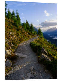 Hartschaumbild Alpiner Wanderweg, Graubünden, Schweiz