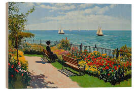 Trätavla Beautiful view at Sainte Adresse - Felipe Hora