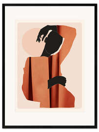 Gerahmter Kunstdruck Abstract Minimal Girl