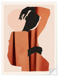 Wandsticker Abstract Minimal Girl