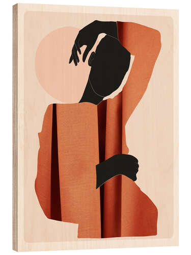 Obraz na drewnie Abstract minimal Girl