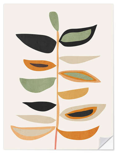 Självhäftande poster Minimal Abstract Art Plant