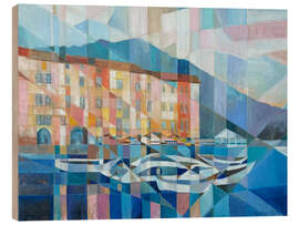 Cuadro de madera Landscape of the Italian town of Portofino - Iuliia Kotenko