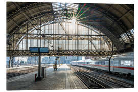 Obraz na szkle akrylowym Sunlight in the train station