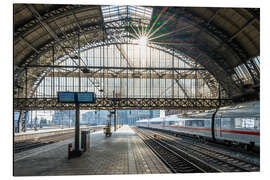 Aluminium print Sunlight in the train station