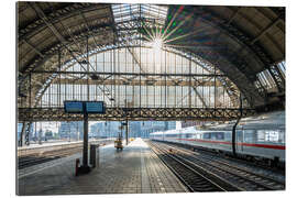 Quadro em plexi-alumínio Sunlight in the train station