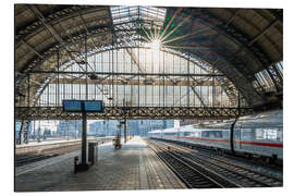 Magnettafel Sonnenlicht im Bahnhof