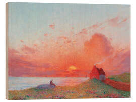 Cuadro de madera Coucher de soleil (sunset)