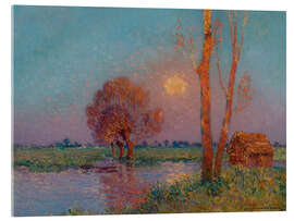 Acrylglasbild Sonnenuntergang in Brière - Fernand Loyen du Puigaudeau