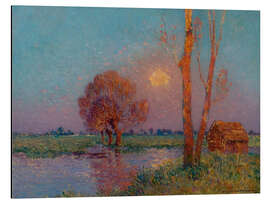 Alubild Sonnenuntergang in Brière