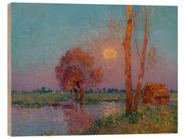 Cuadro de madera Sunset in Brière - Fernand Loyen du Puigaudeau