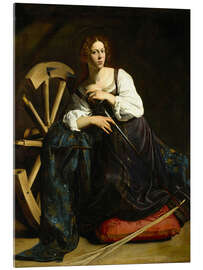 Akrylbilde Saint Catherine of Alexandria - Michelangelo Merisi (Caravaggio)