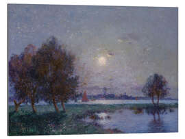 Alubild Ufer der Loire im Mondlicht