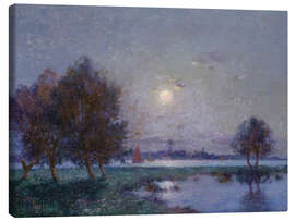 Canvas-taulu Loire banks in the moonlight