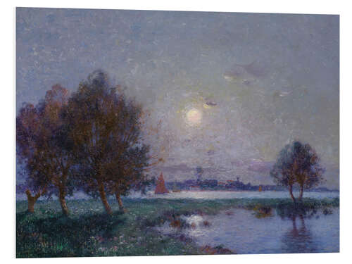 Obraz na PCV Loire banks in the moonlight