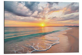 Aluminium print Beach Sunset