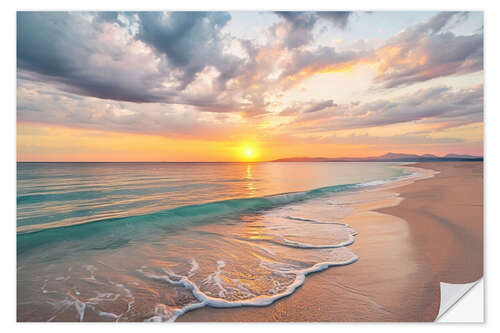 Wandsticker Sonnenuntergang am Strand