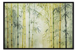 Gerahmter Kunstdruck Bambuswald