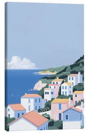 Leinwandbild Dorf am Meer im Süden - Peter Roder