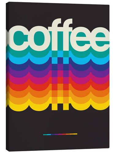 Stampa su tela Coffee Retro, Black