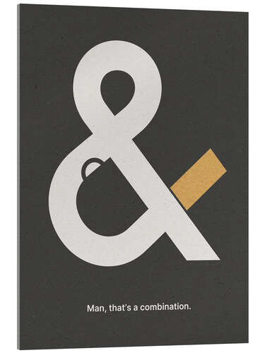 Stampa su vetro acrilico Coffee And Cigarettes, Black