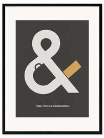 Impressão artística com moldura Coffee And Cigarettes, Black