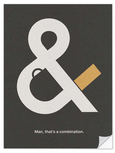 Wall sticker Coffee And Cigarettes, Black