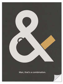 Wandsticker Coffee And Cigarettes, Black