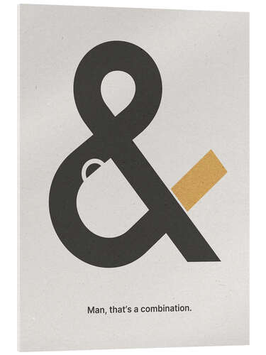 Stampa su vetro acrilico Coffee And Cigarettes, White