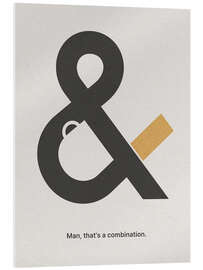 Stampa su vetro acrilico Coffee And Cigarettes, White