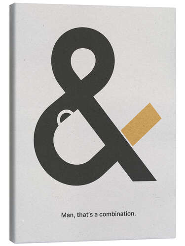 Canvas print Coffee And Cigarettes, White