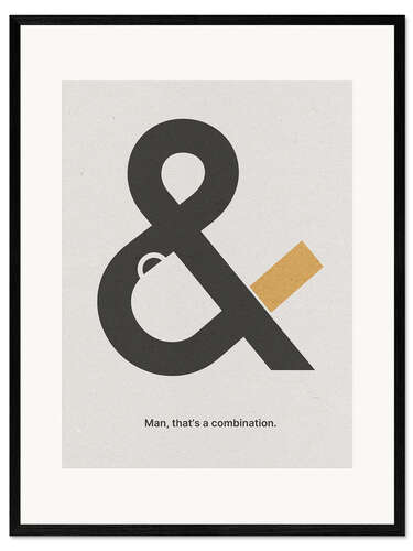 Framed art print Coffee And Cigarettes, White