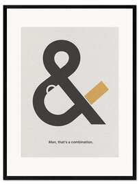 Impressão artística com moldura Coffee And Cigarettes, White