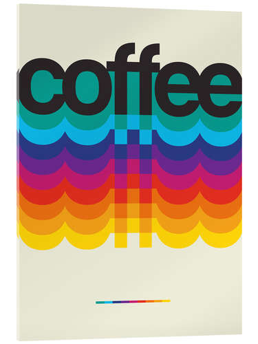 Stampa su vetro acrilico Coffee Retro, Beige