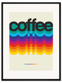 Gerahmter Kunstdruck Coffee Retro, Beige