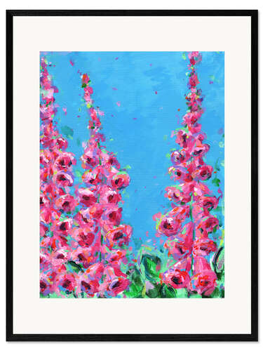 Impression artistique encadrée Foxgloves