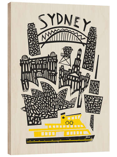 Trätavla Sydney
