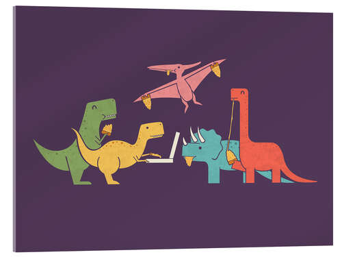 Acrylglasbild Pizza Dinos