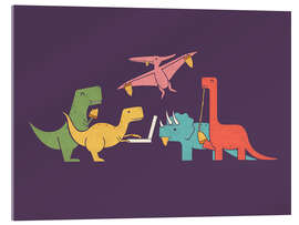 Acrylglasbild Pizza Dinos - HandsOffMyDinosaur