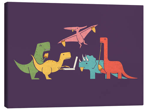 Canvas print Pizza Dinos