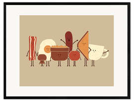 Framed art print English Breakfast - HandsOffMyDinosaur