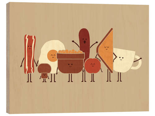 Wood print English Breakfast