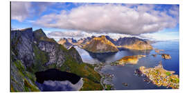 Cuadro de aluminio Mount Reinebringen and Reinefjord, Lofoten, Norway