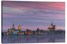 Canvas print Stralsund - Skyline at sunset - Kristian Goretzki