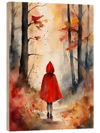Trätavla Little Red Riding Hood - Ohkimiko