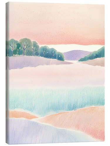 Leinwandbild Felder in Pastell