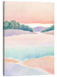Leinwandbild Felder in Pastell - Ohkimiko